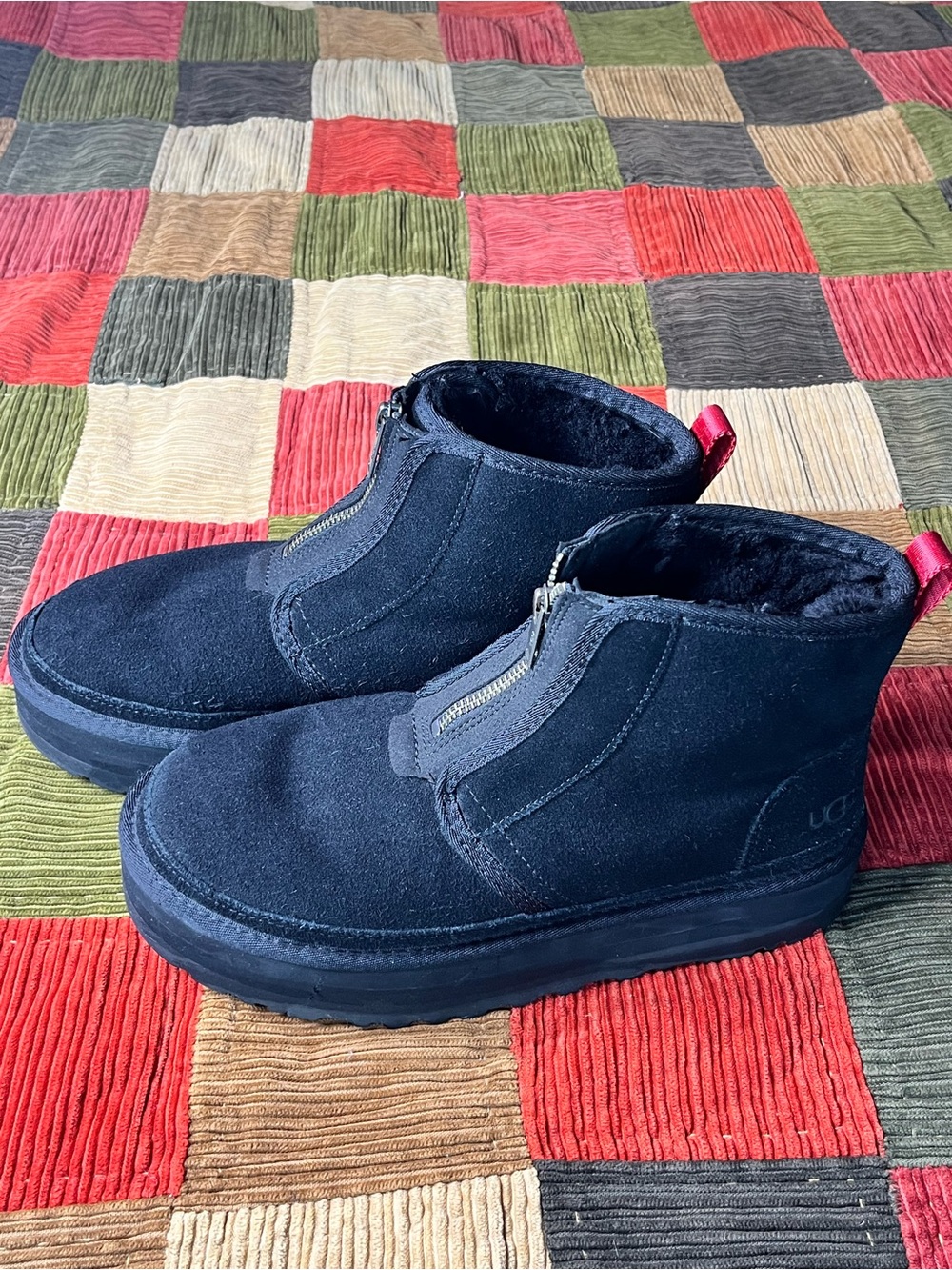UGG Neumel Platform Zip Black Suede Boots
Women's Size 10 Style 1122677